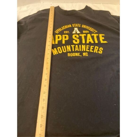 Appalachian state university long sleeved black Russel tshirt xl 46-48 mens - Picture 5 of 6